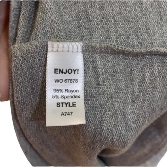 🌸2/$25 Michael Stars Grey Super Soft Long-sleeve Mini Dress - Picture 7 of 8